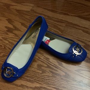 Michael Kors blue flats size 8